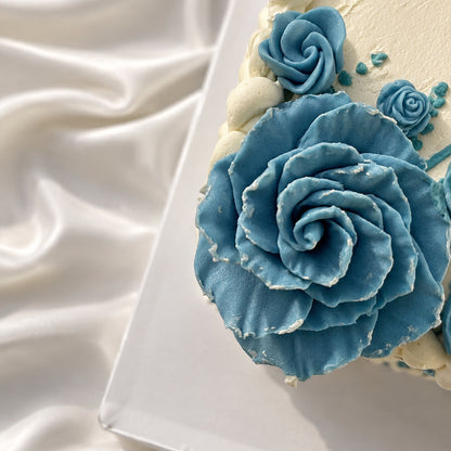 The Something Blue Floral Cake