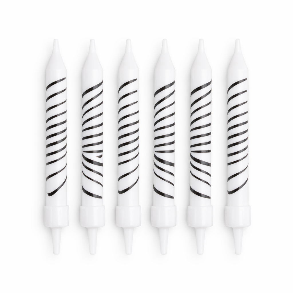 White & Black Spiral Candle Set