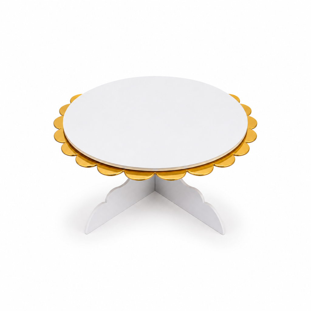 White Gold Cake Stand