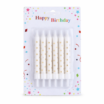 White Gold Dot Candles