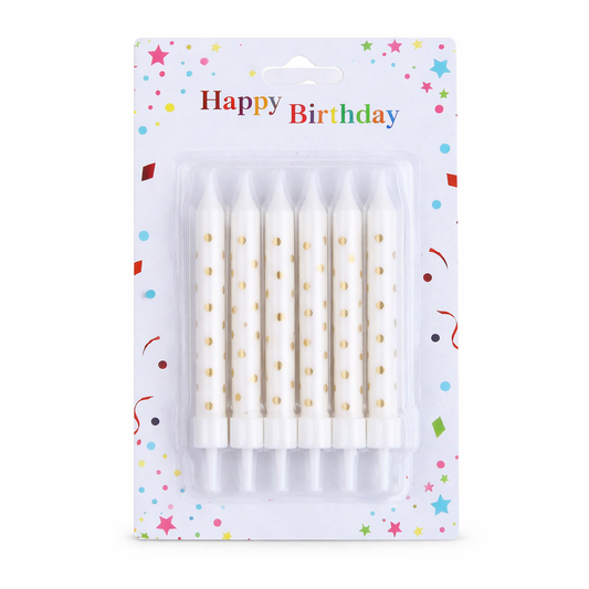 White Gold Dot Candles