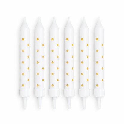 White Gold Dot Candles