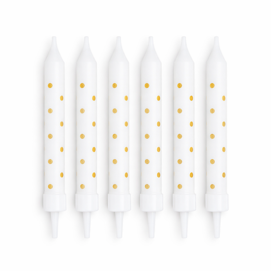 White Gold Dot Candles