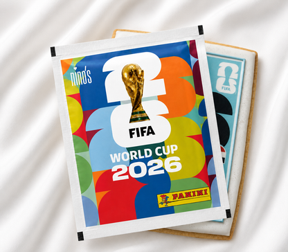 FIFA World Cup 2026 promotional material with colorful design on a white background