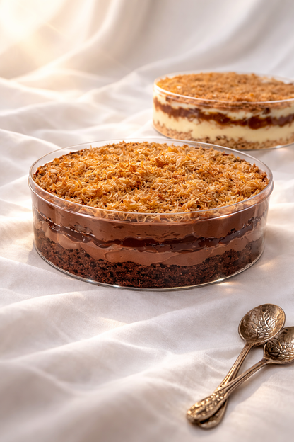 Midnight Kunafa Crunch CakeNafa