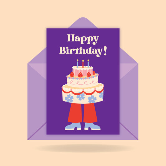 Cake Walk Birthday Card