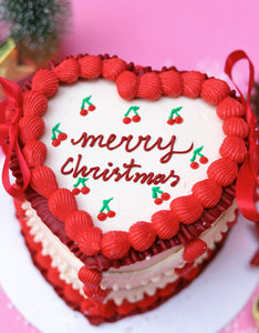 Vintage Christmas Bow Cake!