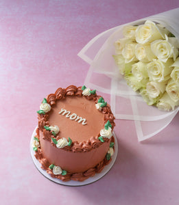 Rustic Floral Mom Cake