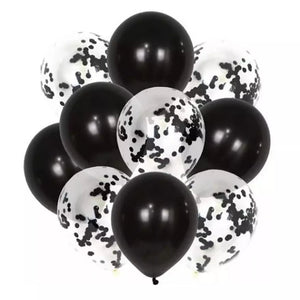 Black Confetti Balloon Kit