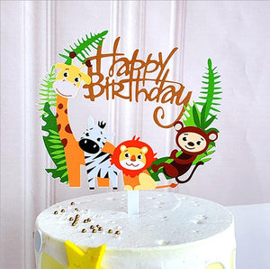 Jungle Happy Birthday Cake Topper! - Nino’s Bakery
