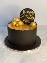 Load image into Gallery viewer, Gold N&#39; Black Cake - Nino’s Bakery