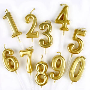 Gold Numbers Candles - Nino’s Bakery