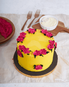Floral Sunset Vibes Cake - Nino’s Bakery