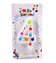 Load image into Gallery viewer, Colorful Dotted Number Candles - Nino’s Bakery