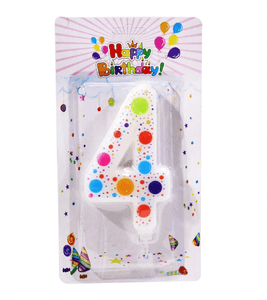 Colorful Dotted Number Candles - Nino’s Bakery