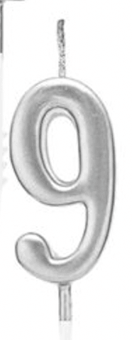 Silver Numbers Candles - Nino’s Bakery