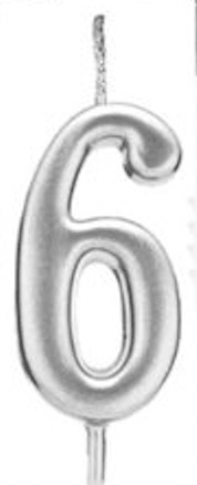 Silver Numbers Candles - Nino’s Bakery