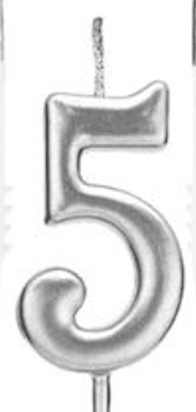 Silver Numbers Candles - Nino’s Bakery