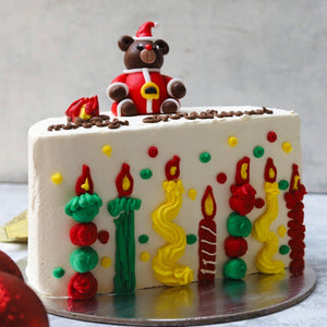 Santa Teddy Half Cake! - Nino’s Bakery