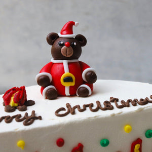 Santa Teddy Half Cake! - Nino’s Bakery