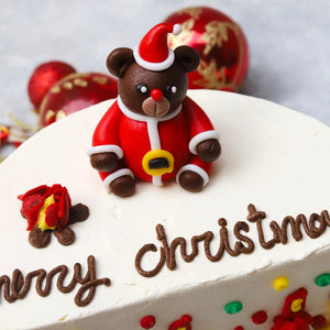 Santa Teddy Half Cake! - Nino’s Bakery