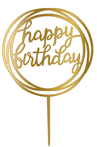 Happy Birthday Circle Cake Topper! - Nino’s Bakery