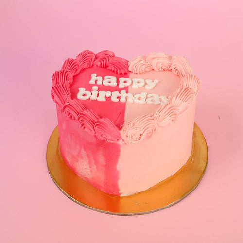 Heart Color Block Cake! - Nino’s Bakery